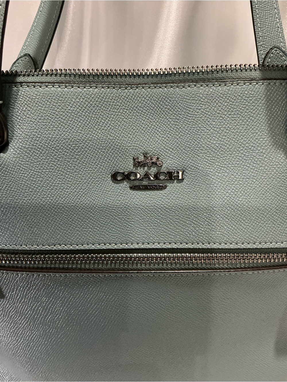Coach Teal Green Leather Gallery Tote - Picture 2 of 14